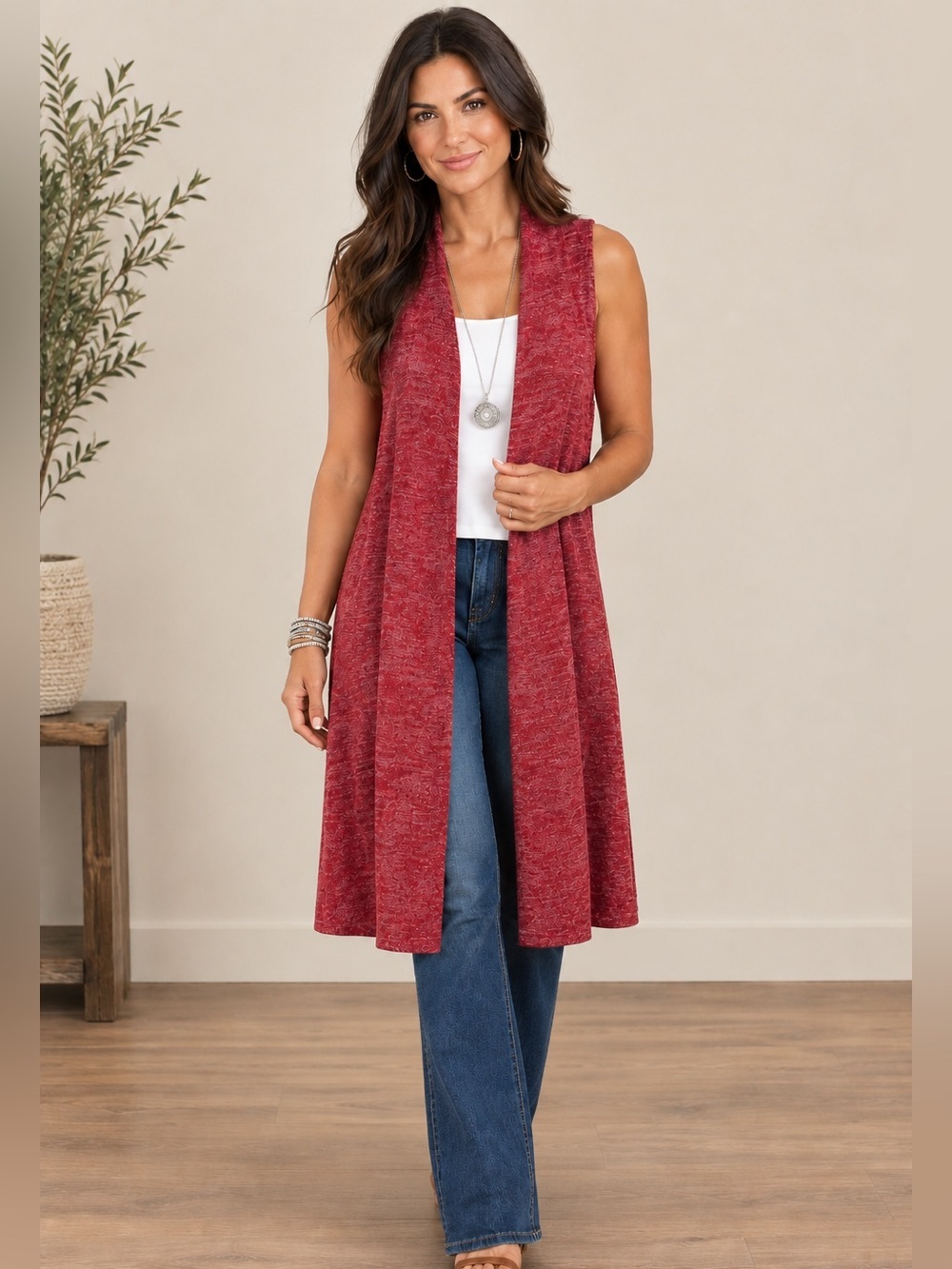 LuLaRoe Knit open-front duster size medium